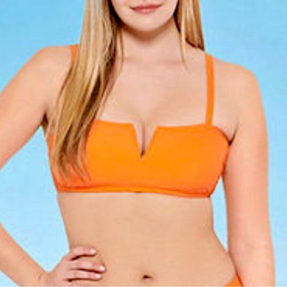 NWT Mynah Bathing Suit Top- size Large -Orange